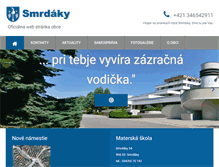 Tablet Screenshot of obec-smrdaky.sk